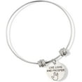 thumbnail image 1 of EPJ Live Long and Prosper Text Fancy Charm Bangle, 1 of 5