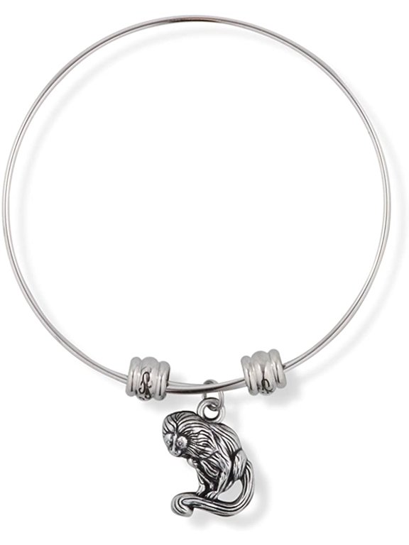 Macaque Long Tailed Monkey Fancy Charm Bangle