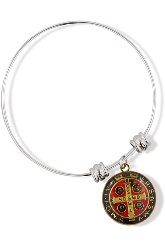 Saint Benedict Coloured Fancy Charm Bangle