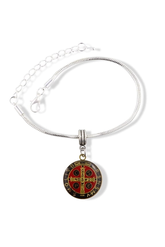 EPJ Saint Benedict Coloured Snake Chain Charm Bracelet