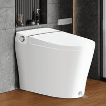 EPLO Smart Toilet Bidet Tankless, Auto Open/Close Lid, Elongated Dual Flush One-Piece Toilet