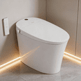 thumbnail image 1 of EPLO Smart Toilet Built-in Bidet Seats, 1 Piece Dual-Flush Elongated Toilet with Foot sensor Flush, 1 of 12