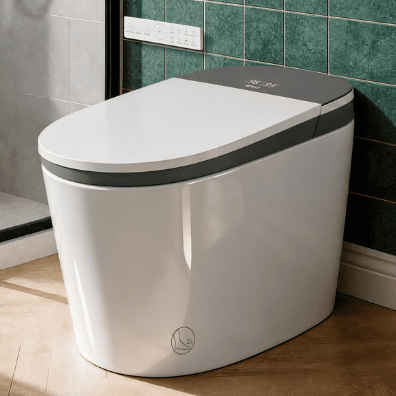 EPLO U8Max Smart Toilet with Bidet Auto Open, Foam Shield Splash Proof, ADA Chair Height,Four Seasons Sensing