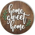 thumbnail image 1 of EPOCHSI Home Sweet Home Signs Round Wooden Rustic Hanging Wreaths for Housewarming Gift Wall Decor For Front Door, Farmhouse Porch Decoration Outdoor Indoor, 1 of 7