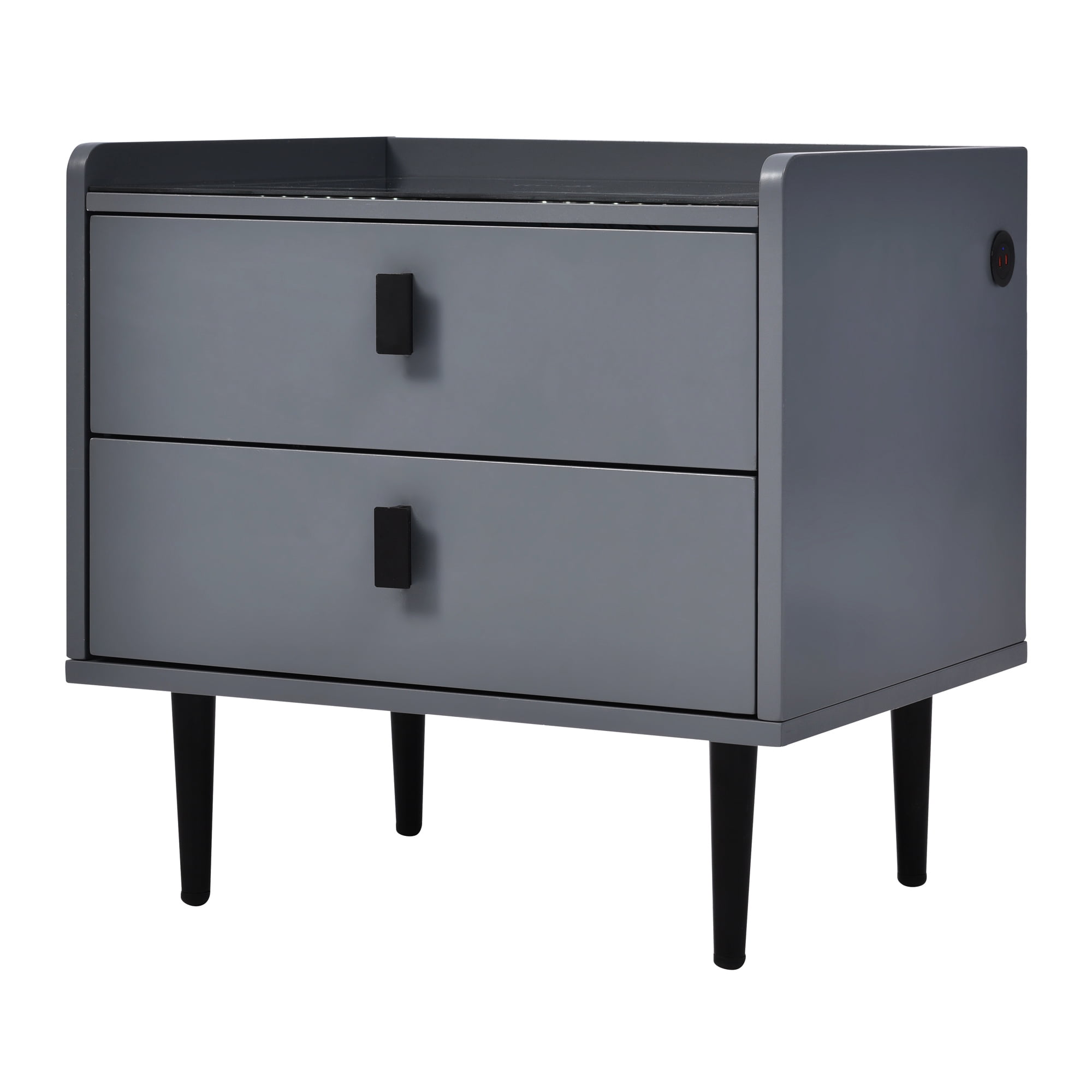 EPOFIT LED Nightstand with Wireless Charging Station, Smart Nightstand