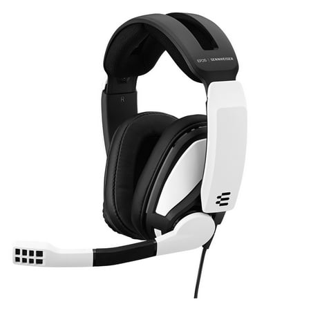 EPOS - GSP 301 Closed Acoustic Gaming Headset with noise canceling microphone - Black & White
