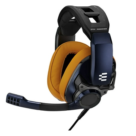 EPOS - GSP 602 Professional Closed Acoustic Gaming Headset with noise cancelling microphone - Blue and Brown