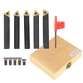 thumbnail image 1 of EPOTOOR 1/2 Inch Lathe Indexable Carbide Inserts Suitable for Finishing Operations with Turning Tools Drill Holder Kit TCMT16T304 with Case 5 Pieces, 1 of 5
