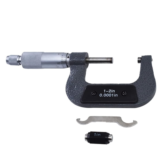 EPOTOOR 1-2 Inch Outside Micrometer 0.0001 Inch Precision Carbide Tip for Precision Measurement Work with Box