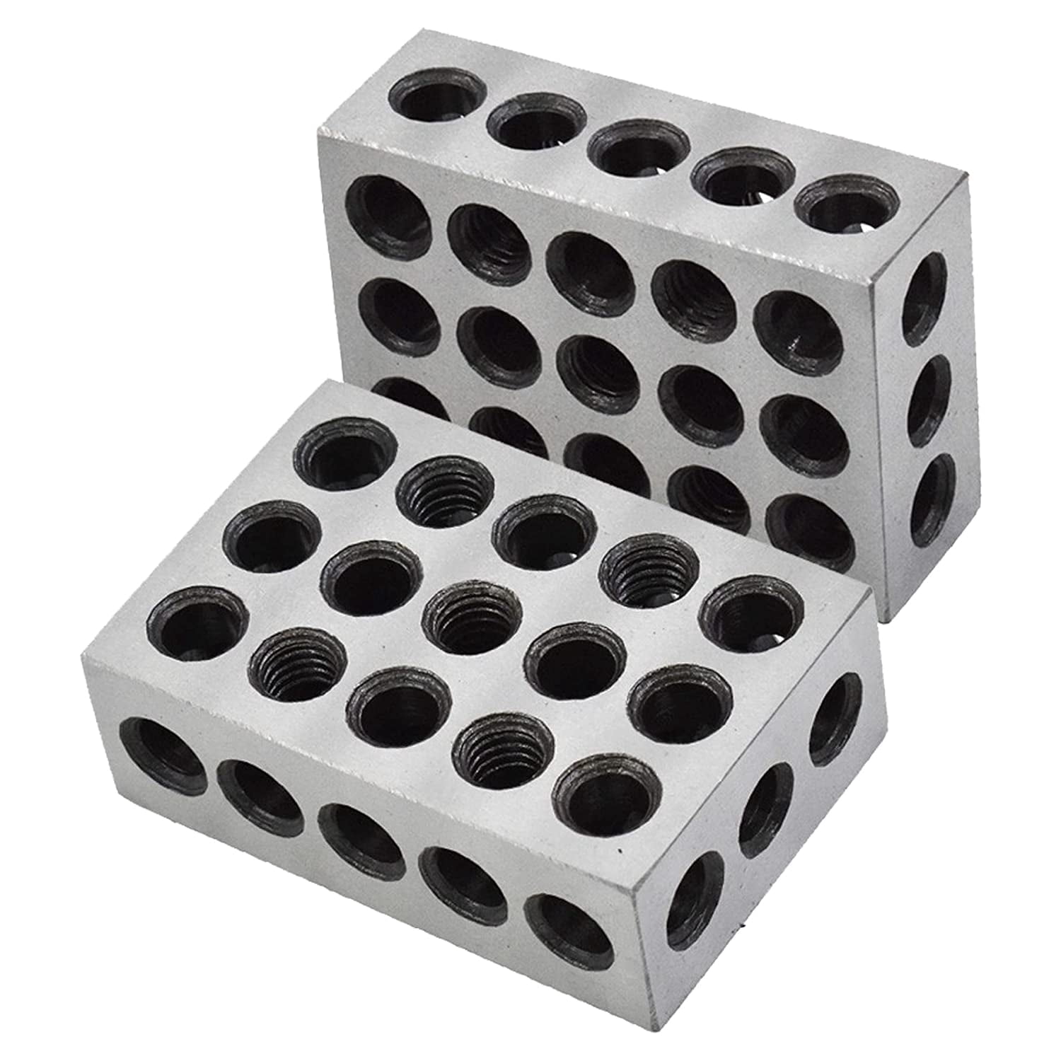 EPOTOOR 1 Pair of Matched 1 x 2 x 3 Precision Parallel Blocks, 23-Hole ...