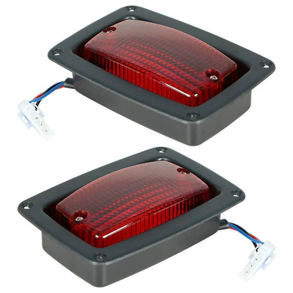 EPOTOOR 2 LED Tail Light 3 Wire Rear Taillights Pair Replacement for DS Golf Cart Club Car 1982-Newer