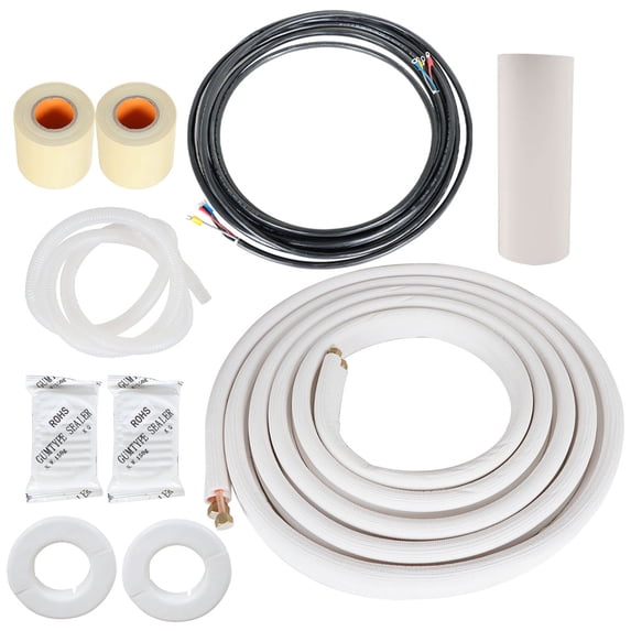 EPOTOOR 3/8"-5/8" Dia. Install Kit Suitable For Mini Split Heat Pump Systems 25 Feet