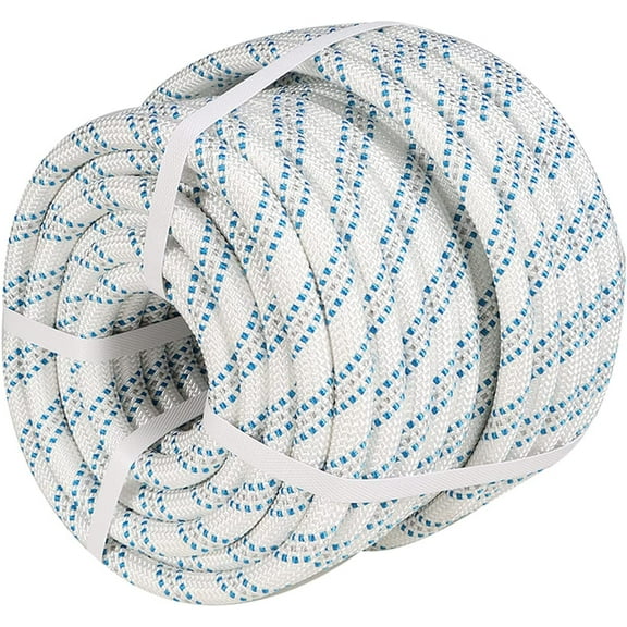 EPOTOOR 5/8In x 150FT Double Braid Polyester Arborist Bull Rope Tree Rigging Line for Flagpole Halyard, Pet Leash, Clothesline, Rigging, Swing