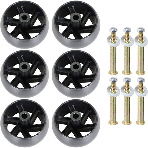 EPOTOOR 6Pcs Mower Deck Wheels with Hardware Kit Replacement for Husqvarna 589527301 532174873 Replacement for 174873