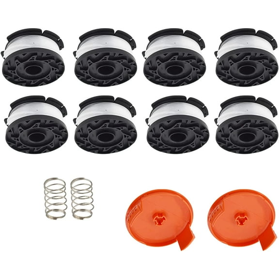 EPOTOOR 8 Pack String Trimmer Replacement Spool Replacement for Black + Decker 30ft 0.065inch AF-100 Autofeed Replacement Spools