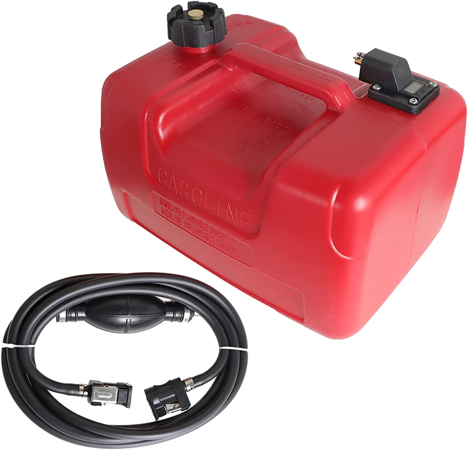 EPOTOOR Boat Fuel Tank Marine Outboard Motor Fuel Tank w/Connector 12L 3 Gallon