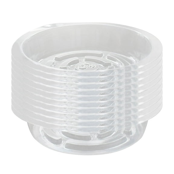EPOTOOR Clear Thick Round Durable Sturdy Plastic Duty Sturdy Plant Saucer Drip Trays