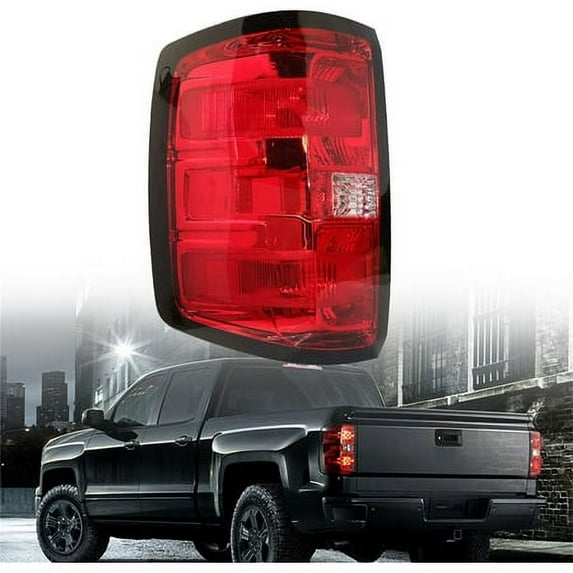 EPOTOOR Driver Side Rear Brake Tail Light Assembly Replacement for 2014 2015 Silverado 1500 2500HD 3500HD Red Lens Left Tail Lamp 23431875 GM2800261