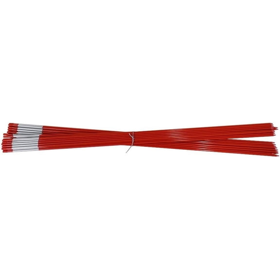 EPOTOOR Driveway Markers Snow Stakes 50Pcs 48'' Red Reflective Markers