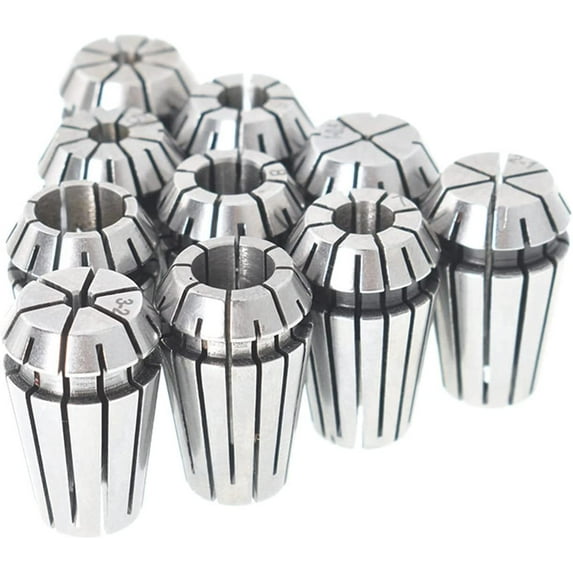 EPOTOOR ER16 Spring Collet Set 1-10 MM Carbon Steel Spring Collet Set for CNC Workholding Engraving and Milling Lathe Tools 10 Pack