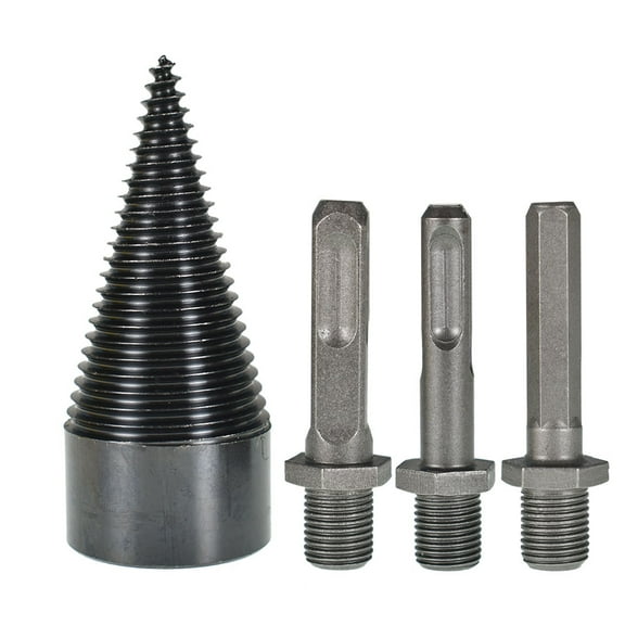 EPOTOOR Firewood Drill Bit Wood Log Splitter Screw Cone Driver Farms 42mm High Speed