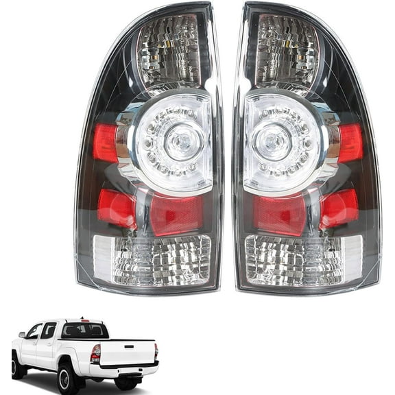 EPOTOOR For 2005-2015 Toyota Tacoma A Pair LED Tail Lights Brake Lamps Passenger+Driver
