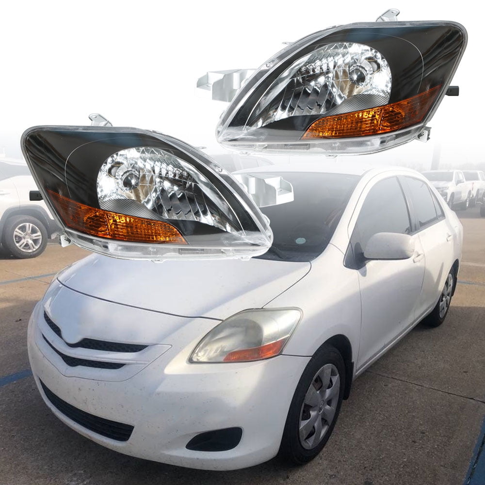 EPOTOOR For 2007-2012 Toyota Yaris Headlight Left Right Pair Set ...