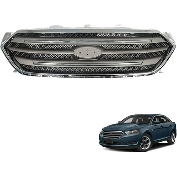 EPOTOOR Front Bumper Grill Radiator Upper Grille Replacement for 2013-2019 Taurus JX-8019-CM
