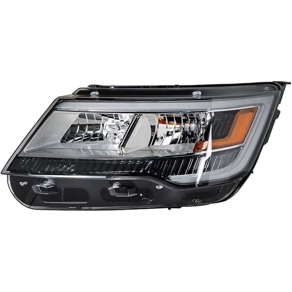 EPOTOOR Headlight Assembly with DRL Replacement for Explorer 2016-2019 Housing Chrome Lamp Set Driver Side LH 1PC FB5Z13008N