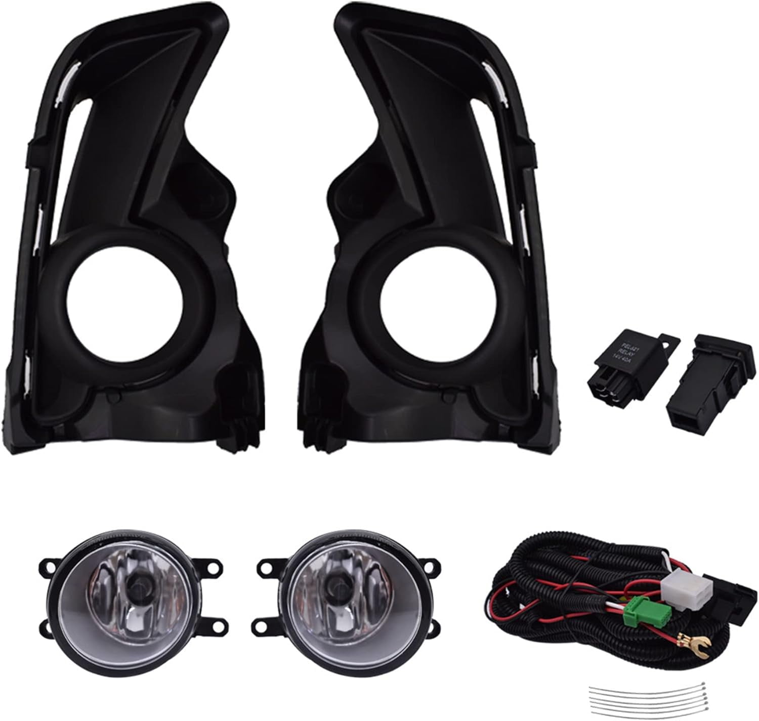 EPOTOOR Left & Right Fog Lights Assembly Replacement for 2017 2018