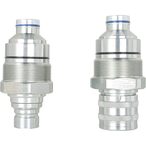 EPOTOOR Male & Female Flat Face Quick Connect Coupler 7246802 7246799 Coupler Compatible with SM 1/2 Inch Coupler 48MM Thread Diameter