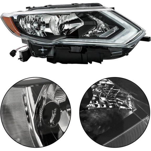 EPOTOOR NI2503268 Passenger Side Halogen Headlight Right Headlamp Assembly Replacement for Rogue 2017 2018 2019 S SL SV