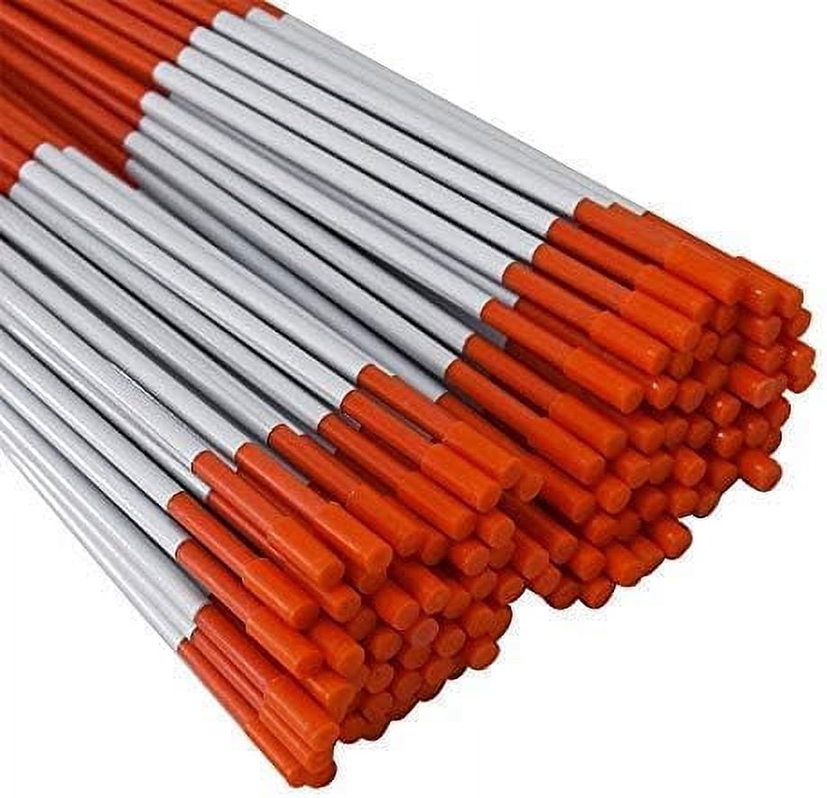 EPOTOOR Orange Reflective Driveway Markers Snow Stakes 48 Inches Long 1 ...