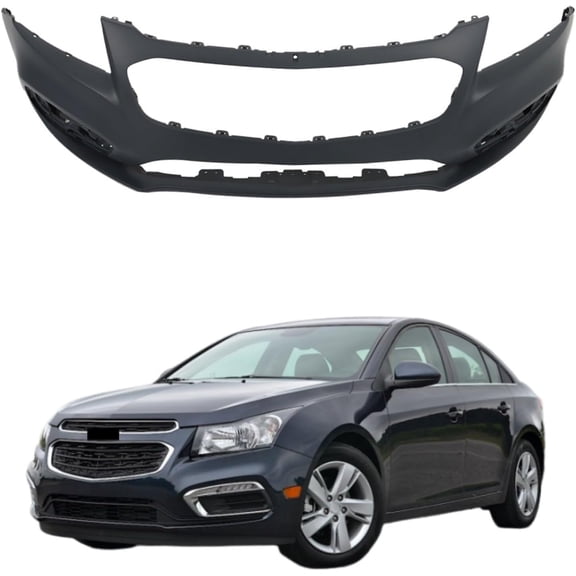 EPOTOOR Plastic Front Bumper Cover Primed Replacement for Cruze 2015 Replacement for Cruze Limited 2016 GM1000976