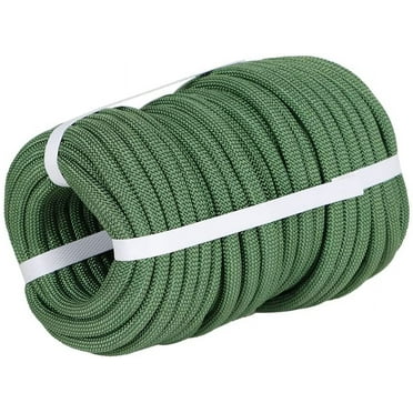EPOTOOR Premium Polyester Braid Rope, 3/8IN 100FT, , 3520 lb High Strength Arborist Bull Rope, Multi Purpose Strong Pulling Rope, for Gardening, Camping and Swing