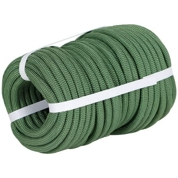 EPOTOOR Premium Polyester Braid Rope, 3/8IN 100FT, , 3520 lb High Strength Arborist Bull Rope, Multi Purpose Strong Pulling Rope, for Gardening, Camping and Swing