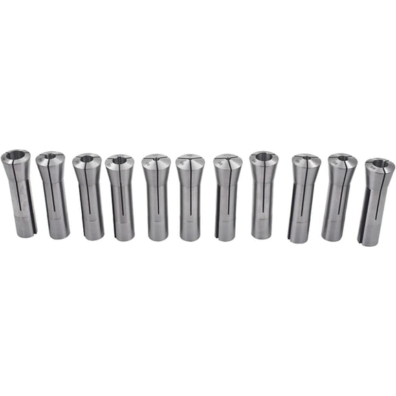 EPOTOOR R8 Collet Set 1/8-3/4 Inch Fit for Various R8 Mill Spindle Taper Bore 0.0006 TIR 11 Pack