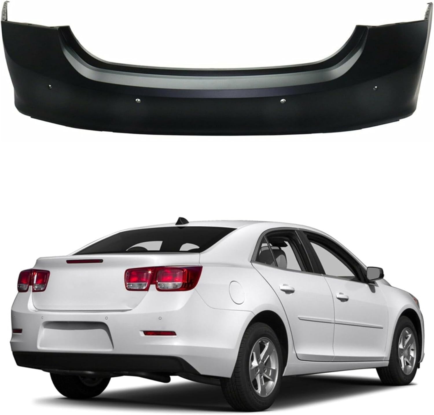 EPOTOOR Rear bumper cover replacement for 2016-2018 Malibu with parking ...