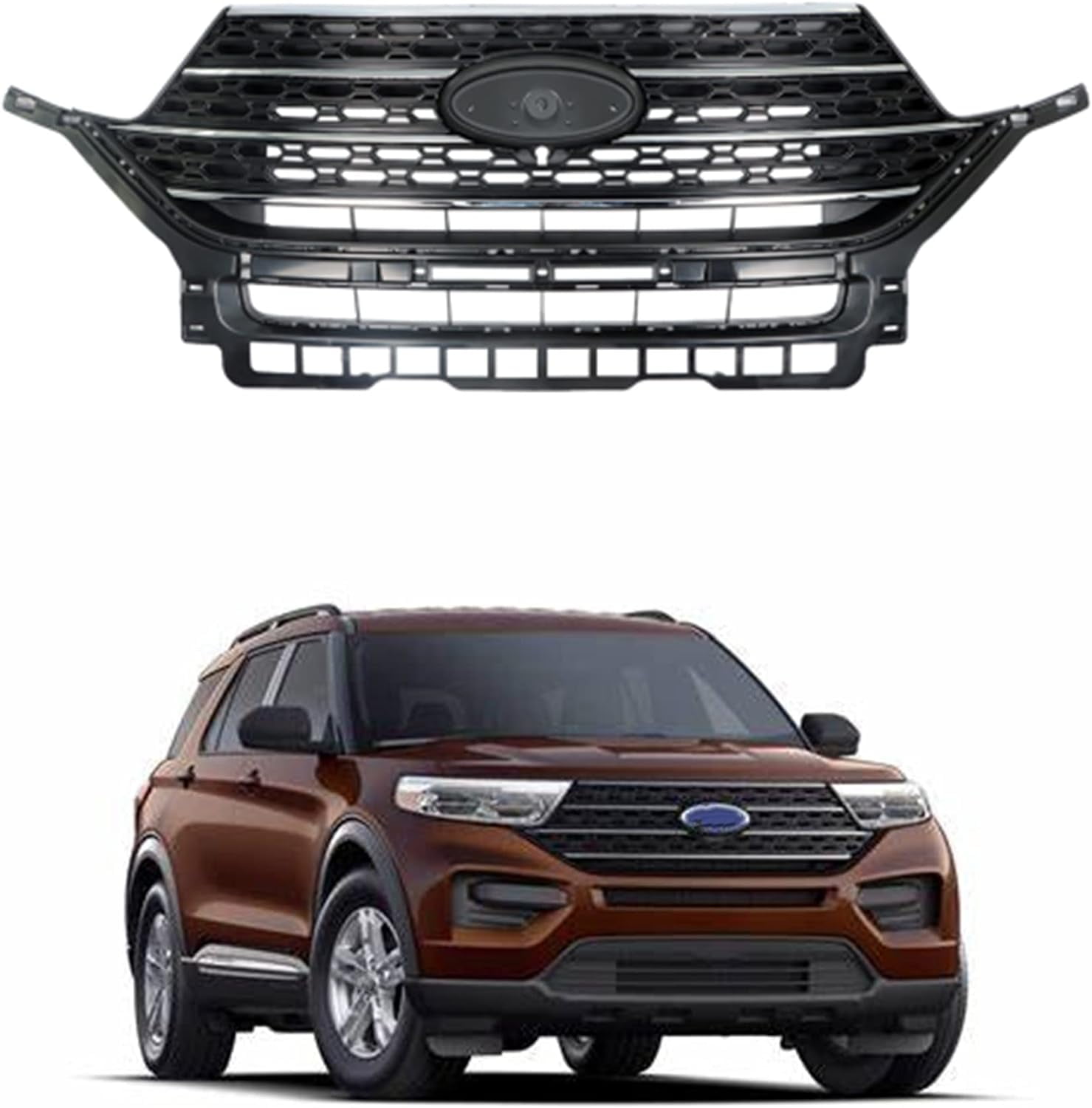 EPOTOOR Replacement for Ford Explorer XLT 2020 2021 Front Radiator