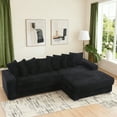 thumbnail image 1 of EPOWP Modular Sectional Sofa with 8 Pillows, 111" L Shaped Deep-Seating Couch for Living Room, Black(Right), 1 of 7