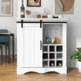 EPOWP Coffee Bar with Door Marble Barn Door Bar Kitchen
