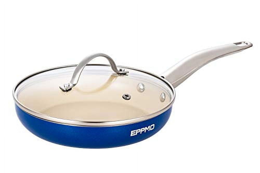 EPPMO 3.5 Qt Hard-Anodized Aluminum Saucepan with lid, Nonstick Pot,  Stainless Steel Handle, Dishwasher & Oven Safe 