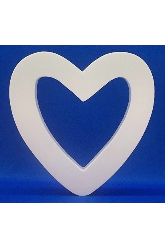 EPS Polystyrene Styrofoam Open Heart 14" Floral Craft