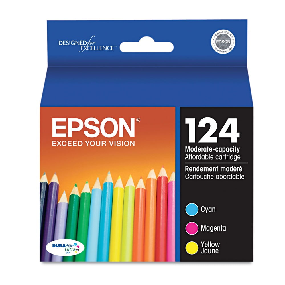 Epson DURABrite 124 Original Ink Cartridge - Inkjet - 170 Pages - Black, Cyan, Magenta, Yellow - 4 / Pack Epson DURABrite 124 Original Ink Cartridge - Inkjet - 170 Pages - Black, Cyan, Magenta, Yellow - 4 / Pack