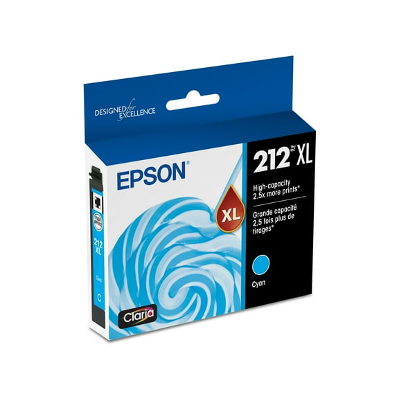 EPSON 212 Claria Ink High Capacity Cyan Cartridge (T212XL220-S) Works with WorkForce WF-2830, WF-2850, Expression XP-4100, XP-4105