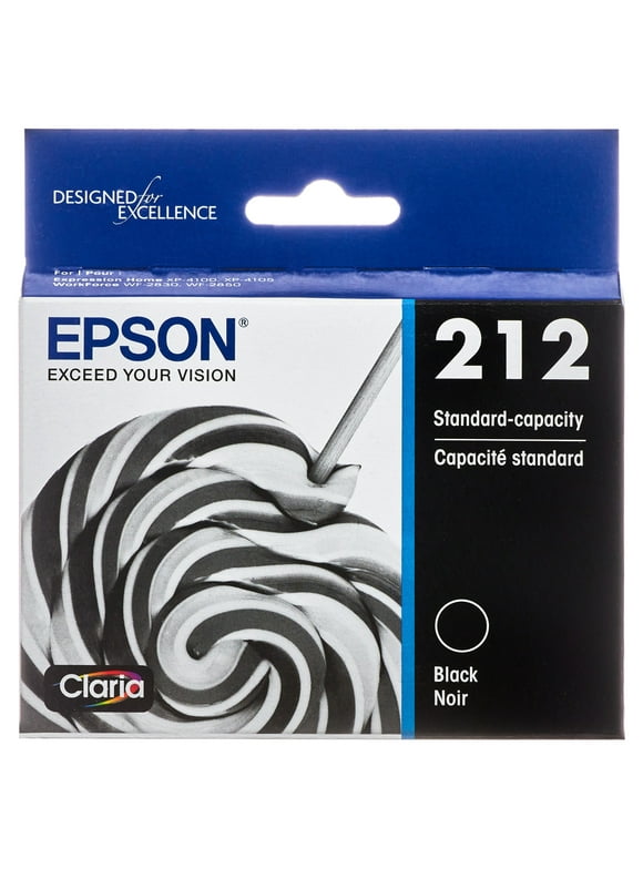 EPSON 212 Claria Ink Standard Capacity Black Cartridge (T212120-S) Works with WorkForce WF-2830, WF-2850, Expression XP-4100, XP-4105