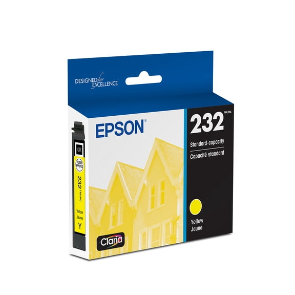 EPSON 232 Claria Ink Standard Capacity Yellow Cartridge (T232420-S) Works with WorkForce WF-2930, WF-2950, Expression XP-4200, XP-4205