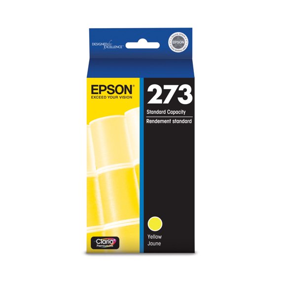EPSON 273 Claria Ink Standard Capacity Yellow Cartridge (T273420-S) Works with Expression Premium XP-520, XP-600, XP-610, XP-620, XP-800, XP-810, XP-820. Sold without Manufacturer warranty
