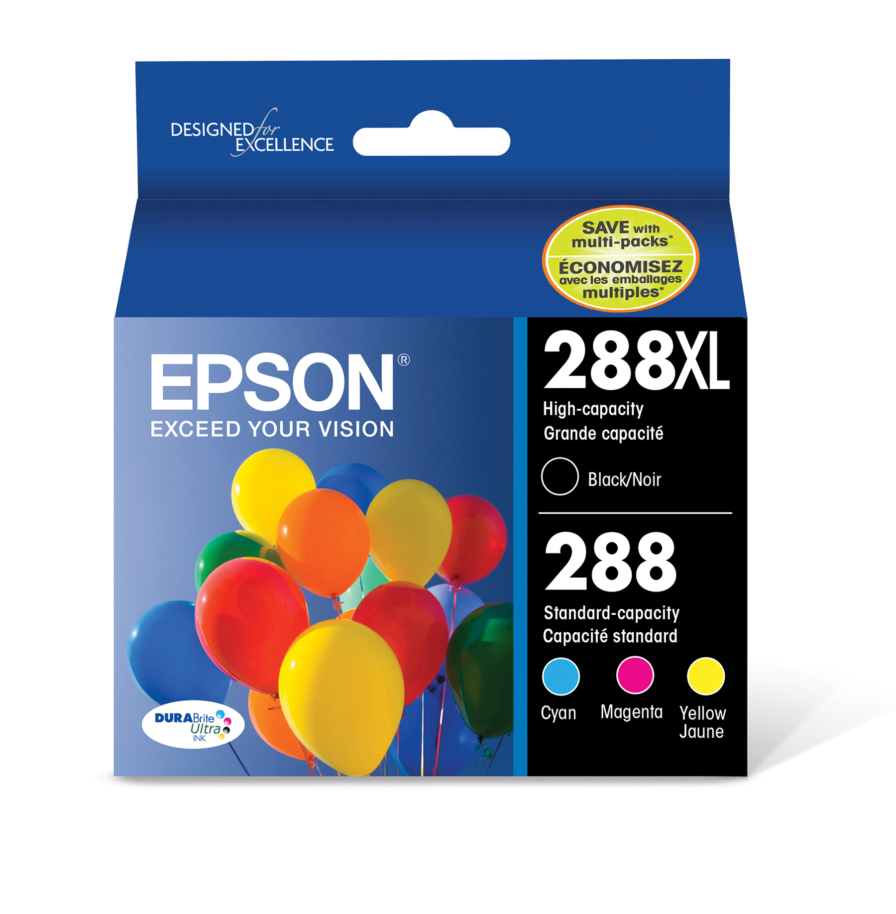 EPSON 288 DURABrite Ultra Ink High Capacity Black & Standard Color Cartridge Combo Pack (T288XL-BCS) Works with Expression XP-330, XP-430, XP-434, XP-340, XP-440, XP-446 - image 1 of 5