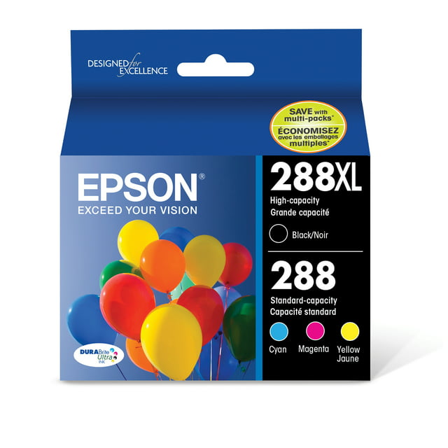 EPSON 288 DURABrite Ultra Ink High Capacity Black & Standard Color Cartridge Combo Pack (T288XL-BCS) Works with Expression XP-330, XP-430, XP-434, XP-340, XP-440, XP-446